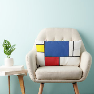 Mondrian Minimalist De Stijl Modern Art Custom Lumbar Cushion