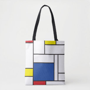 Mondrian Minimalist De Stijl Modern Art Custom Tote Bag