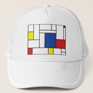 Mondrian Minimalist De Stijl Modern Art Custom Trucker Hat