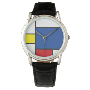 Mondrian Minimalist De Stijl Modern Art Custom Watch