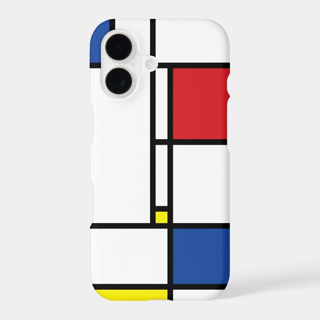 Mondrian Minimalist Geometric De Stijl Modern Art (Back)