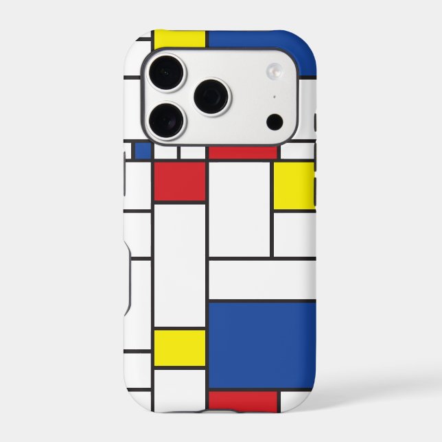 Mondrian Minimalist Geometric De Stijl Modern Art (Back)