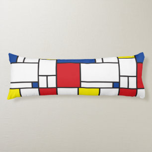 Mondrian Minimalist Geometric De Stijl Modern Art Body Cushion