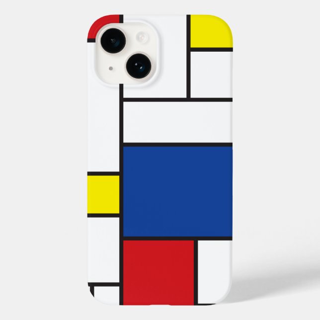 Mondrian Minimalist Geometric De Stijl Modern Art Case-Mate iPhone Case (Back)