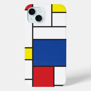 Mondrian Minimalist Geometric De Stijl Modern Art iPhone 15 Mini Case