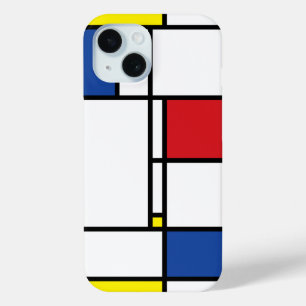 Mondrian Minimalist Geometric De Stijl Modern Art iPhone 15 Case