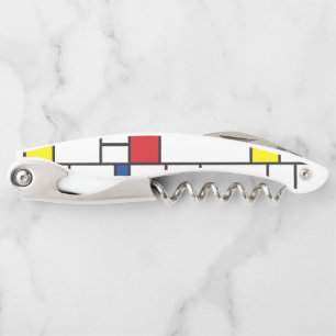 Mondrian Minimalist Geometric De Stijl Modern Art Corkscrew