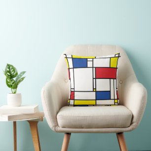 Mondrian Minimalist Geometric De Stijl Modern Art Cushion