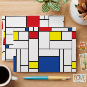 Mondrian Minimalist Geometric De Stijl Modern Art Envelope