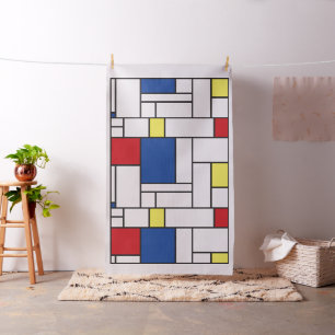 Mondrian Minimalist Geometric De Stijl Modern Art Fabric