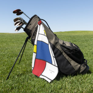 Mondrian Minimalist Geometric De Stijl Modern Art Golf Towel