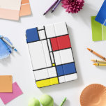 Mondrian Minimalist Geometric De Stijl Modern Art iPad Pro Cover<br><div class="desc">Original Mondrian Inspired Minimalist De Stijl Modern Art in Red, Blue, Yellow and White Colour Blocks Design. This simple design features modern geometric shapes and graphic colour blocks in bold black lines, white and bright primary colours. It is inspired by Piet Mondrian's abstract works and the De Stijl & Neo...</div>