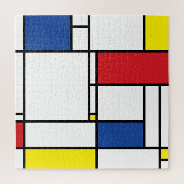 Mondrian Minimalist Geometric De Stijl Modern Art Jigsaw Puzzle (Vertical)