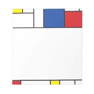 Mondrian Minimalist Geometric De Stijl Modern Art Notepad
