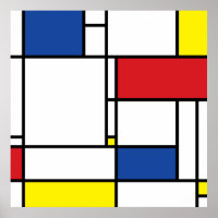 Mondrian Minimalist Geometric De Stijl Modern Art