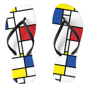 Mondrian Minimalist Geometric De Stijl Modern Art Thongs
