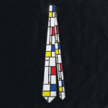 Mondrian Minimalist Geometric De Stijl Modern Art Tie<br><div class="desc">Original Mondrian Inspired Minimalist De Stijl Modern Art in Red, Blue, Yellow and White Colour Blocks Design. This simple design features modern geometric shapes and graphic colour blocks in bold black lines, white and bright primary colours. It is inspired by Piet Mondrian's abstract works and the De Stijl & Neo...</div>