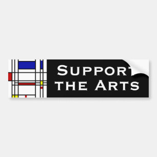 Mondrian Modern Art Bumper Sticker