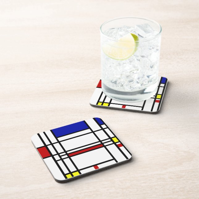 Mondrian Modern Art Coaster (Right Side)