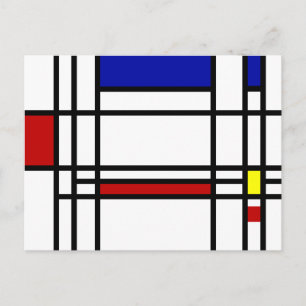 Mondrian Modern Art Postcard
