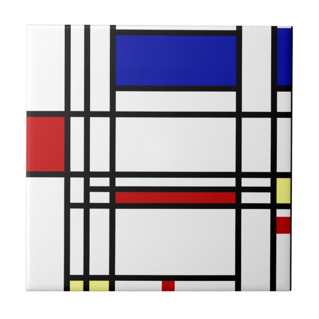 Mondrian Modern Art Tile (Front)