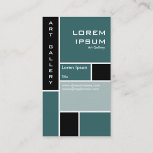 Mondrian - Moss Green Business Card