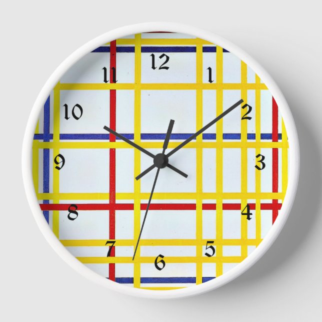 Mondrian - New York City I, Clock (Front)