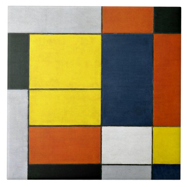 Mondrian - No. VI, Composition No. II Ceramic Tile (Front)