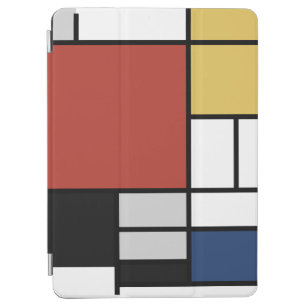Mondrian Painting Red Plane Yellow Black Grey Blue iPad Air Cover