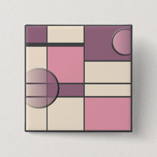 Mondrian & Pastell 15 Cm Square Badge