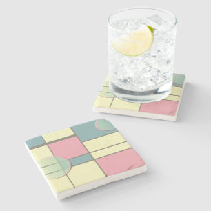 Mondrian & Pastell Stone Coaster