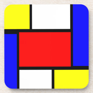 Mondrian Pattern Style Coaster