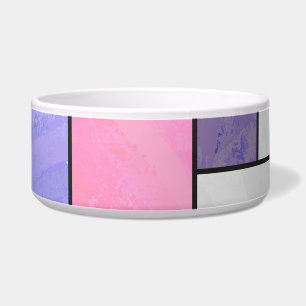 Mondrian Pink Purple White Print