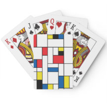 Mondrian playing cards.