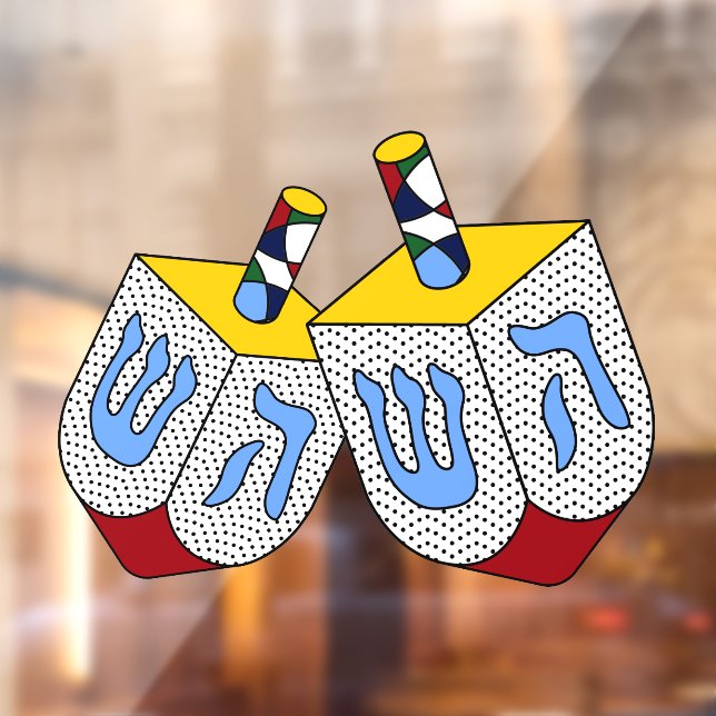 Mondrian Polka Dot Dreidels (Sheet 2)