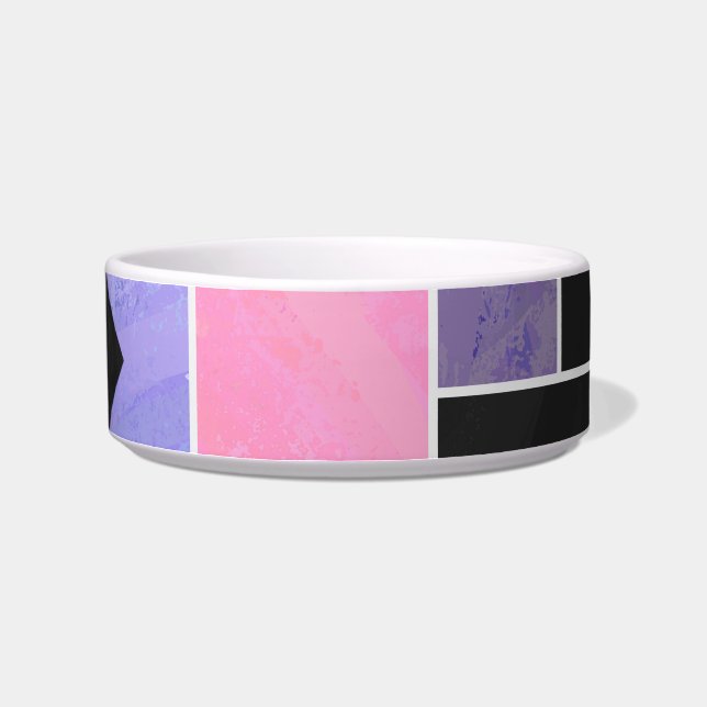 Mondrian Purple Pink Black Print Bowl (Right)