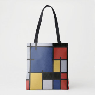 Mondrian’s Box Inspired Abstract Tote Bag