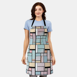 Mondrian Style Art - Mondrian Pastel Colours Apron