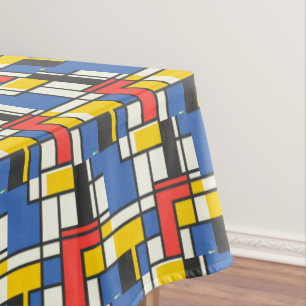 Mondrian Style Colour Blocks Tablecloth