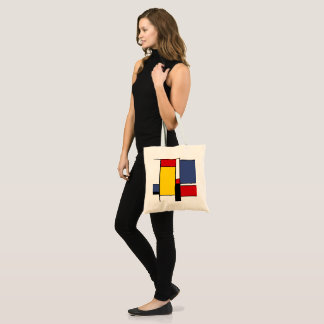 Mondrian Style Design Budget Tote Bag
