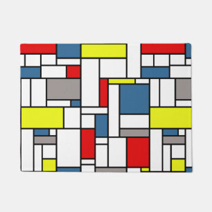 Mondrian style design doormat