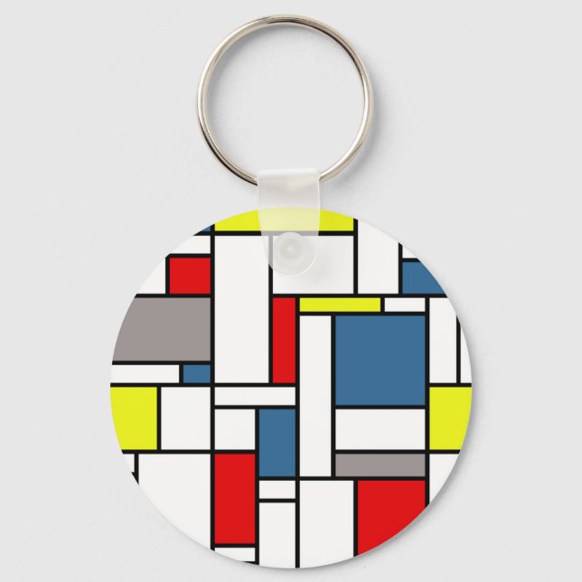 Mondrian style design key ring (Front)