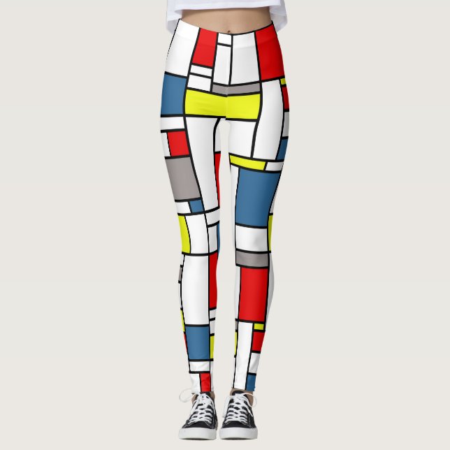 Mondrian style design leggings (Front)