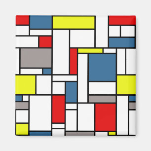 Mondrian style design magnet