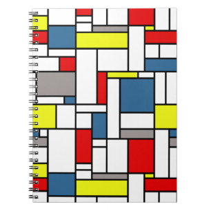Mondrian style design notebook