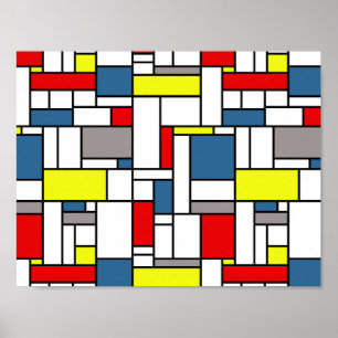Mondrian style design poster