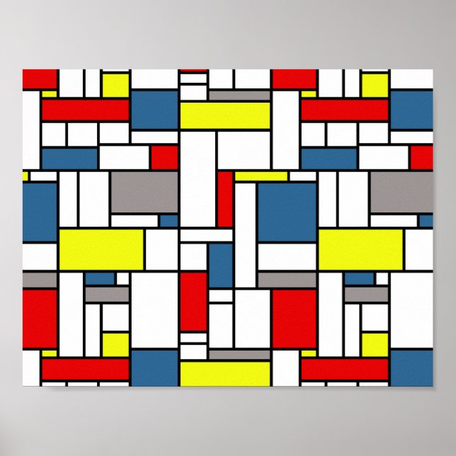 Mondrian style design poster (Front)