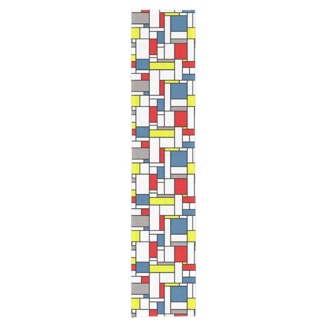 Mondrian style design short table runner (Front)