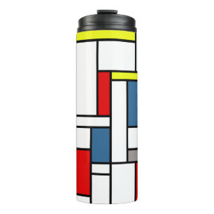 Mondrian style design thermal tumbler