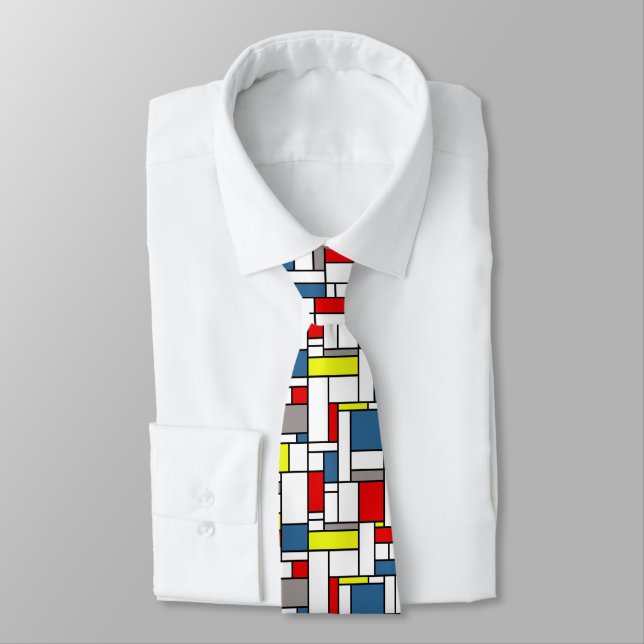 Mondrian style design tie (Tied)